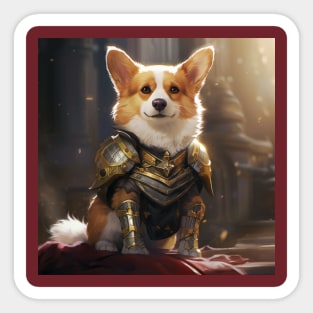 Corgi Knight Sticker